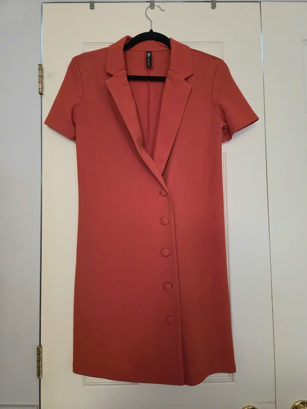 Zara Short-Sleeve Button Front Dress